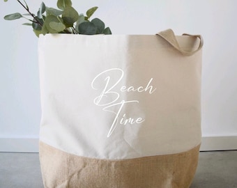 Jutebeutel | Beach | Shopper | Tragetasche | personalisiert | Handmade