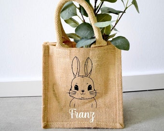EASTER BAG | Jute bag | EASTER BUNNY | Tote bag | personalized | Handmade