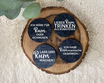 Untersetzer | Filz | Rum | Handmade | Personalisierbar | Geschenk