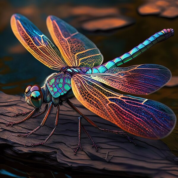 Beautiful Dragonfly print, Dragonfly Digital Art, Dragonfly Illustration, Nature Digital art, Dragonfly png