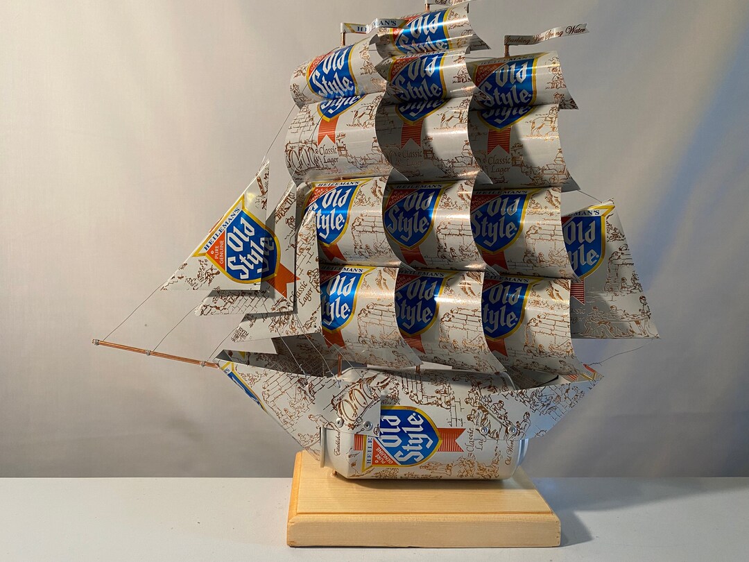Heilemans Old Style Beer Can Ship Etsy