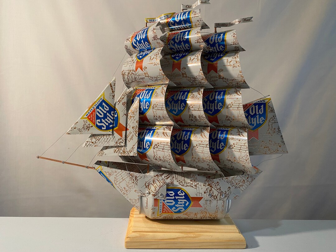 Heilemans Old Style Beer Can Ship Etsy