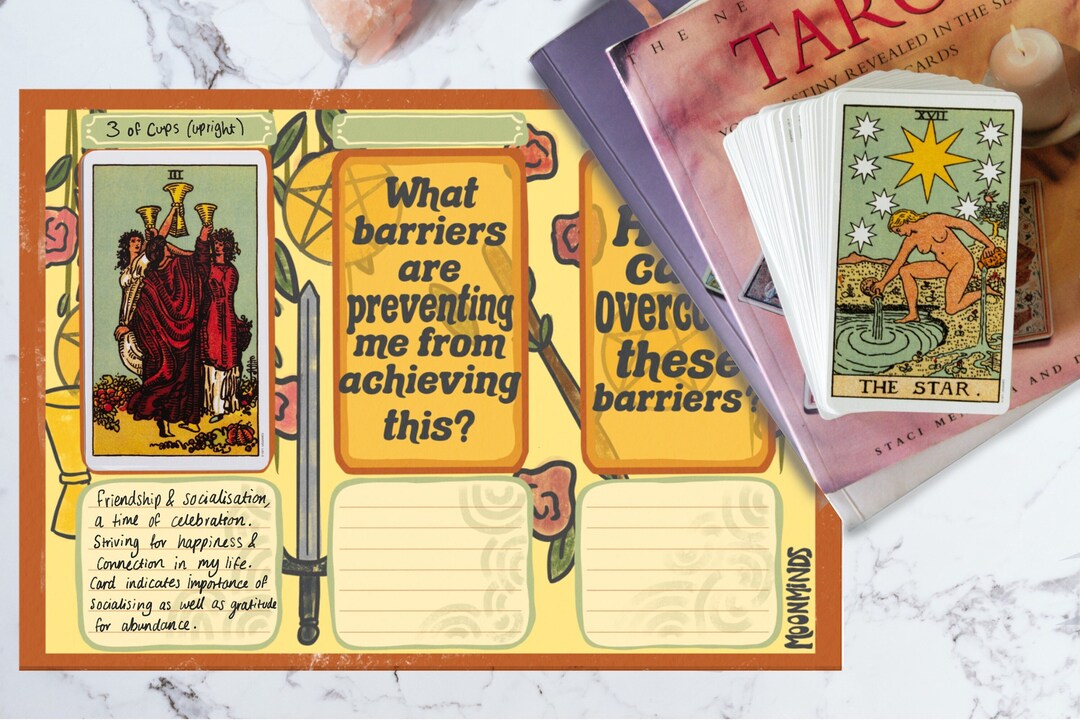 Obstacles Tarot Spread A4 Printable 3card Spread for