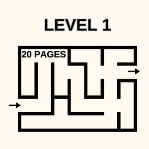 20 Maze Puzzle Pages - Printable Mazes for Kids and Adults - PDF - Level 1