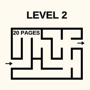 20 Maze Puzzle Pages - Printable Mazes for Kids and Adults - PDF - Level 2