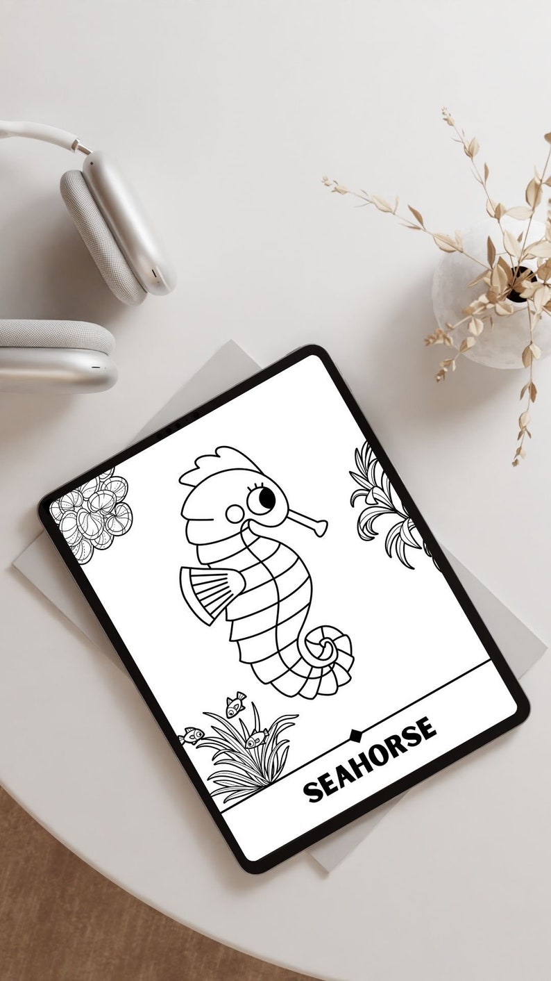 Ocean Creatures Coloring Pages for Kids, Sea Life Printables, Adults ...
