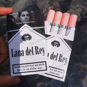 Juego de lápices labiales coleccionables de Lana Del Rey, lápices labiales estilo Lana Del Rey, caja de póster de Lana Del Rey imagen 5