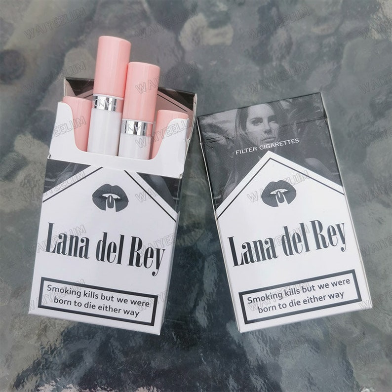 Juego de lápices labiales coleccionables de Lana Del Rey, lápices labiales estilo Lana Del Rey, caja de póster de Lana Del Rey imagen 1