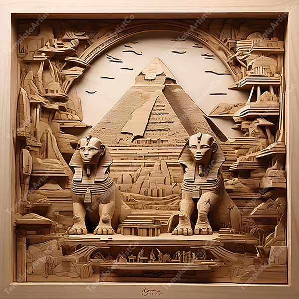 Laser Burn PNG | 3D Illusion | Laser Engrave | Laser Ready | Lightburn File | Co2 Laser Engraving | xTool | Glowforge File | Pyramid of Giza