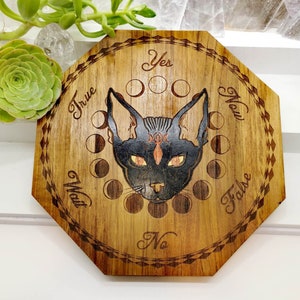 Octagonal Pendulum Board, Divination Dowsing Spiritual Solid Hardwood Advanced Layout