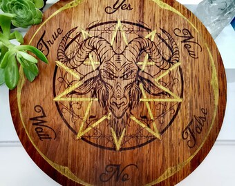 Pendulum Board, Divination Dowsing Spiritual Solid Hardwood SAdvanced Layout