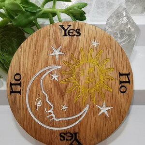 Pendulum Board, Divination Dowsing Spiritual Solid Hardwood Standard Layout