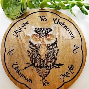 Pendulum Board, Divination Dowsing Spiritual Solid Hardwood Standard Layout