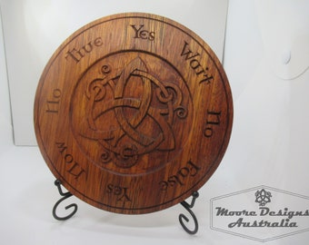 Custom Triquetra Advanced Pendulum Board, Divination, Dowsing, Spiritual,  Solid Hardwood, Advanced Layout, Triquetra Pendulum Board