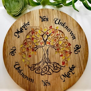 Pendulum Board, Divination Dowsing Spiritual Solid Hardwood Standard Layout
