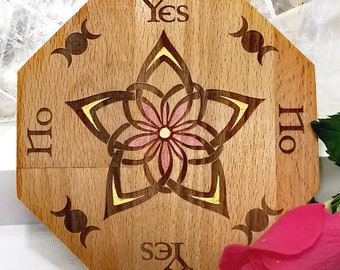 Pendulum Board, Divination, Dowsing, Spiritual, Solid Hardwood Standard Layout