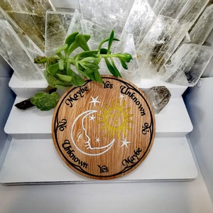 Pendulum Board, Divination Dowsing Spiritual Solid Hardwood Standard Layout