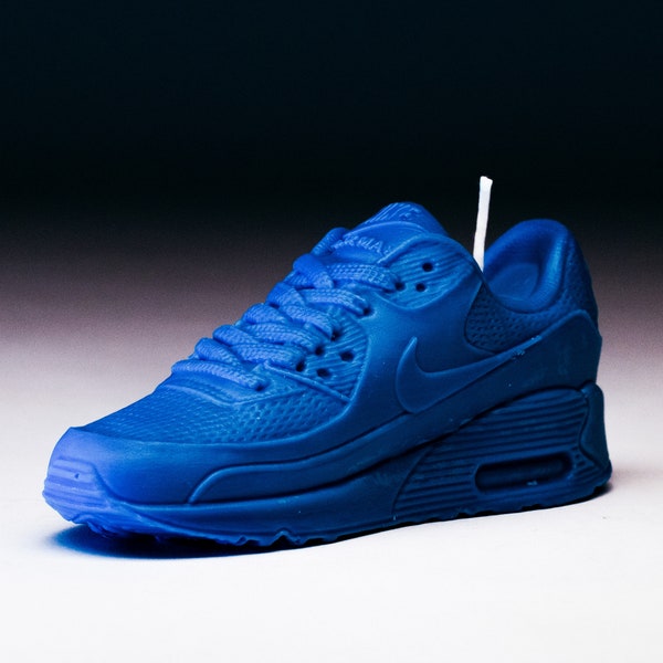 Air Max 90 BLUE Sneaker Candle / AirMax90 Blue Candle - birthday gift for sneaker fan in vegetable wax - made in France