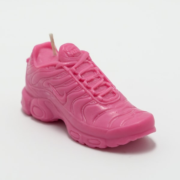 Bougie Sneaker TN Air Max Plus ROSE en cire de soja / Bougie basket TN AirMax / cadeau anniversaire fan de sneakers