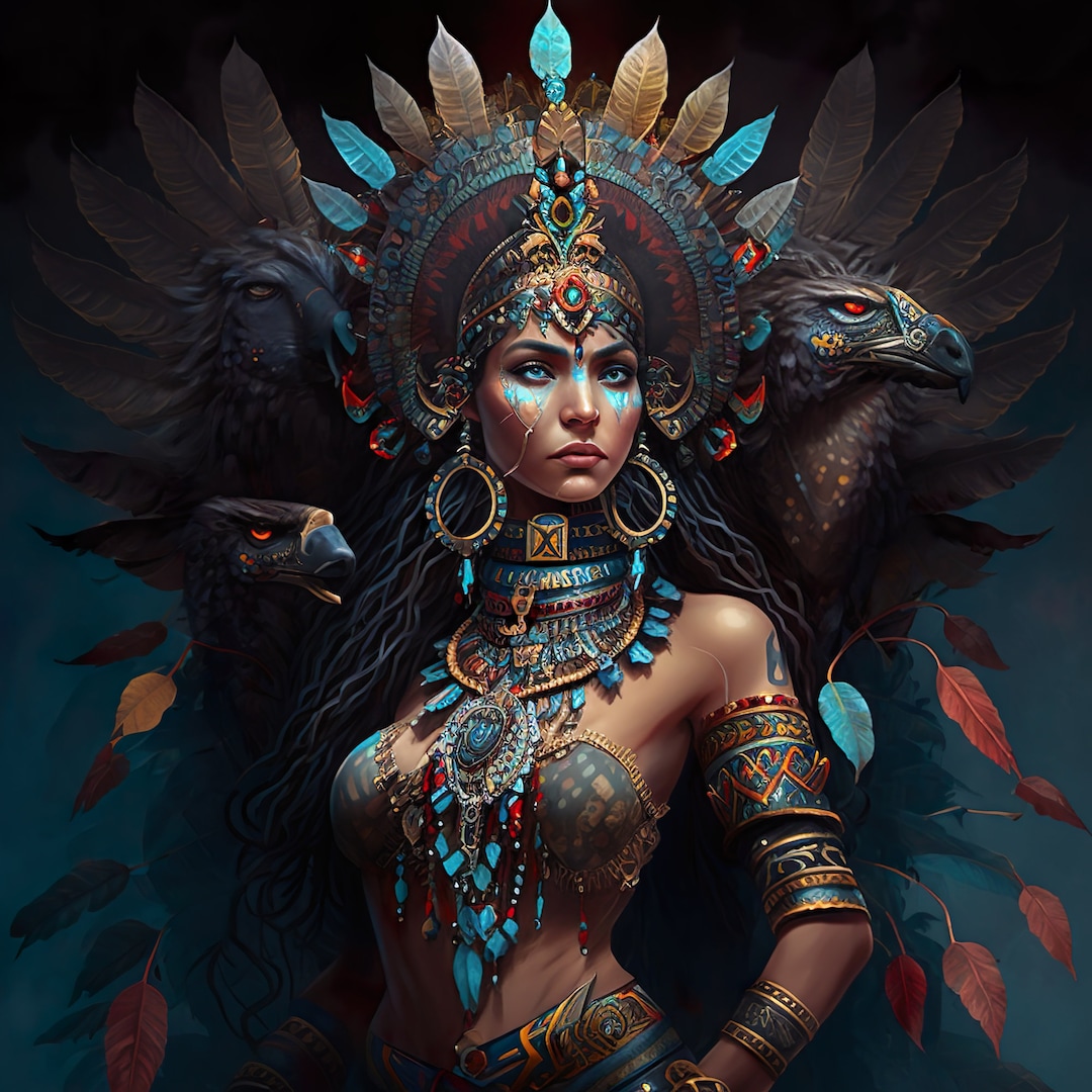 Beautiful Aztec Queen Woman No 3 premium Digital Product Ai Clip Art Beautiful Aztec Queen Woman No 3 premium Digital Product Ai Clip Art