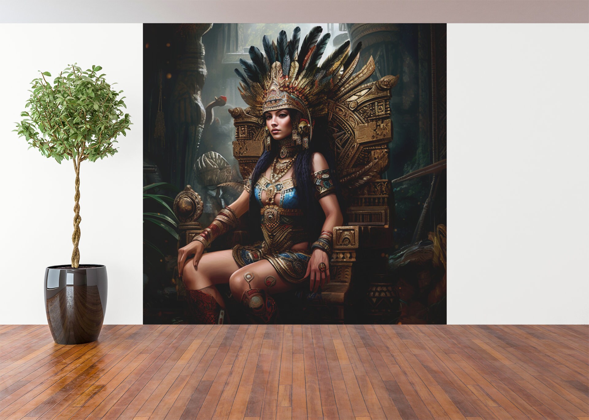 Beautiful Aztec Queen Woman No.10 //premium Digital Product Ai Clip Art ...