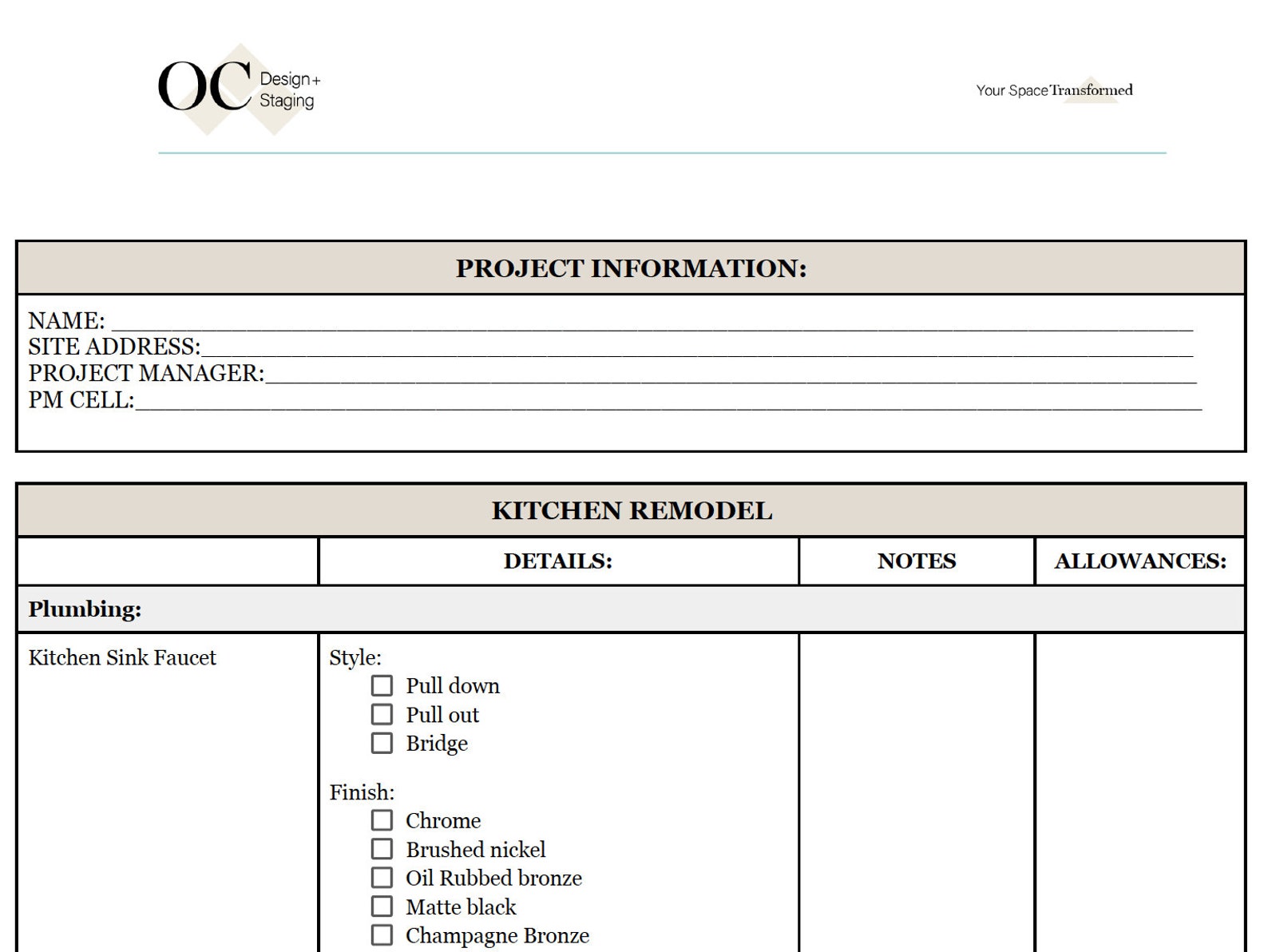 Kitchen Remodel Checklist - Etsy