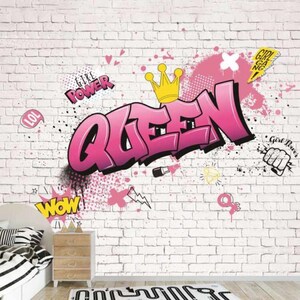 Graffiti wallpaper – female empowerment