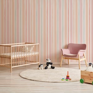 Carta da parati a righe per camerette per bambini Emily Design 4