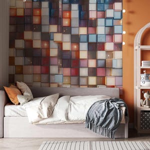 3D Cube wallpaper, for a children&#39;s room,