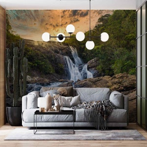 Waterfall wallpaper for the living room 1