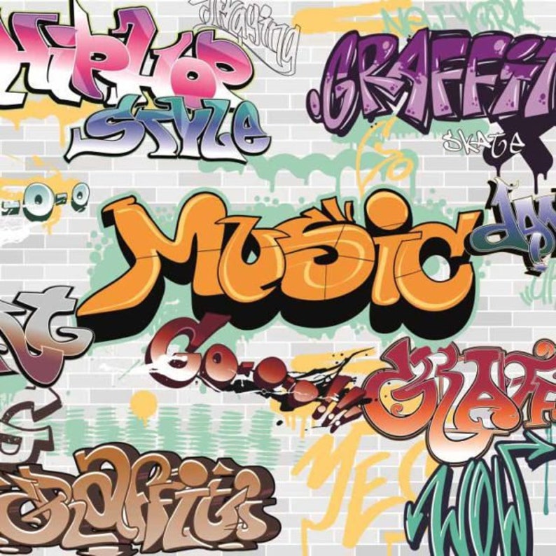 Graffiti Caption Wallpaper add Custom Name Free of Charge Etsy