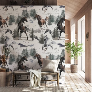 Western style horse wallpaper