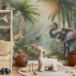 Wallpaper for a children's room, Jungle Emily Style 17