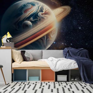 Space wallpaper for a children&#39;s room, Amelia Design