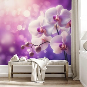 Papier peint à fleurs Papier peint Orchidées