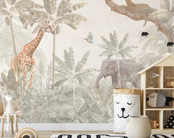 Wallpaper for a children's room, Jungle Emily Style
