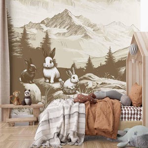 Murales Carta da parati per la cameretta dei bambini conigli