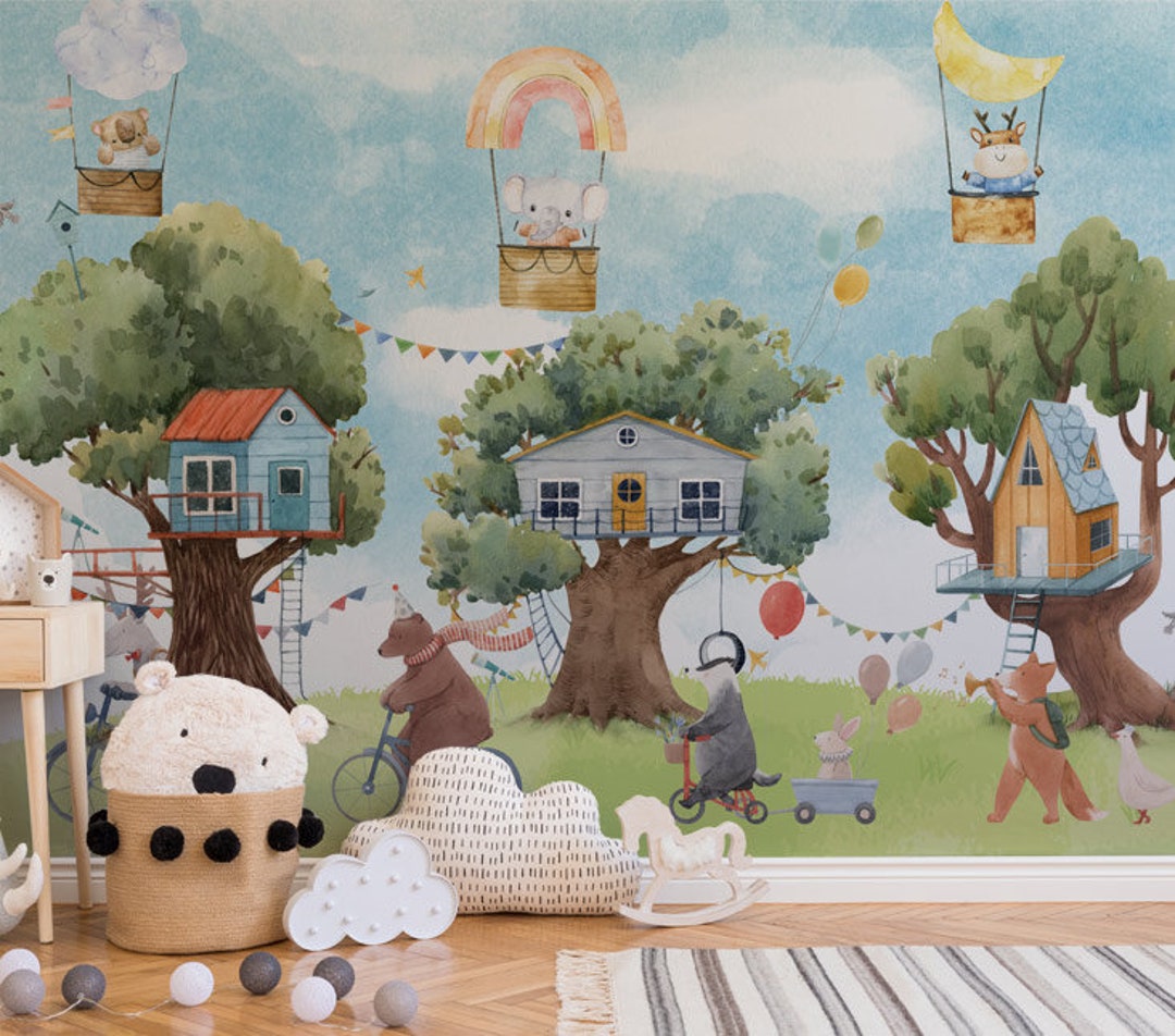 Wallpaper for Children's Room, Garden Party, Emma Design