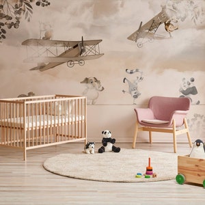 Airplane wallpaper for a children&#39;s room, Tommy Style 6.