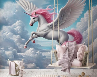 Unicorn wallpaper for a children&#39;s room, Emily Design 2