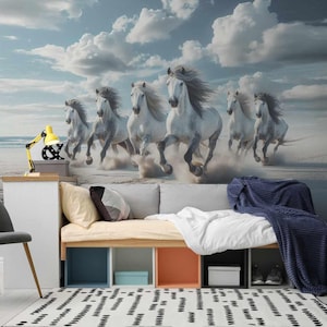 Horse wallpaper for a children&#39;s room, western style 1