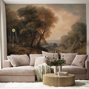 Tree wallpaper for the living room, forest stories