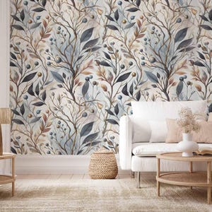 Papier peint fleuri pour le salon Emily Style