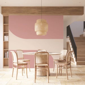 Carta da parati geometrica, strisce beige astratte.