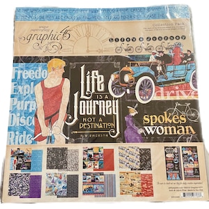 Graphic 45 Life's A Journey-collectiepakket en achtergrondpakket