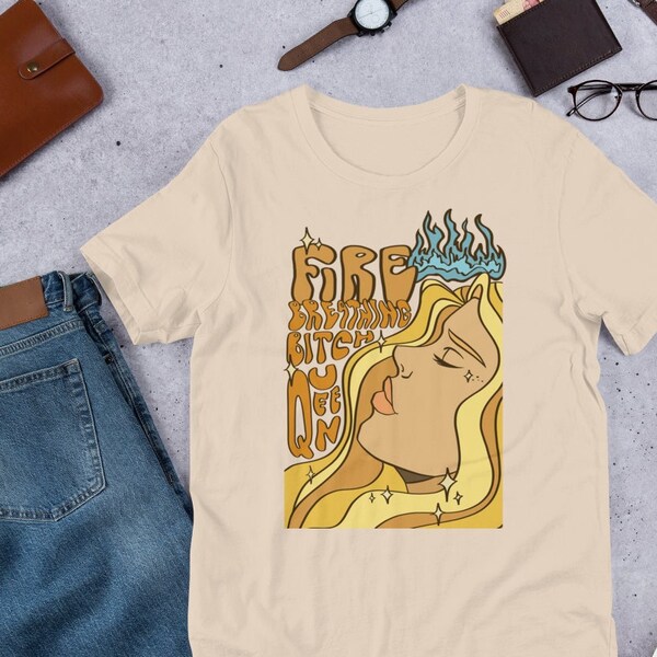 Fire-Breathing Bitch Queen ToG SJM Aelin Jumper Design / Unisex t-shirt