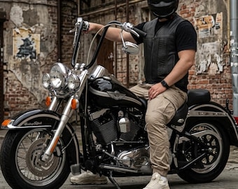 Herr Krokodilpräglad Läderväst Handgjord Äkta Biker Motorcykel Western Cowboyväst Svart