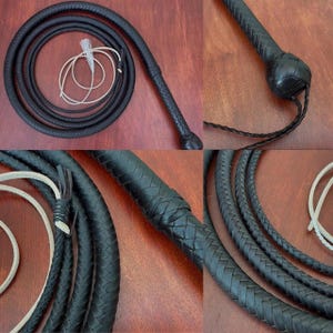 Genuine Top Grains Leather Heavy Duty Bullwhip Indiana jones Raiders Style Whip Handmade Leather Whip Western Cowboy Customize Fetish Toy