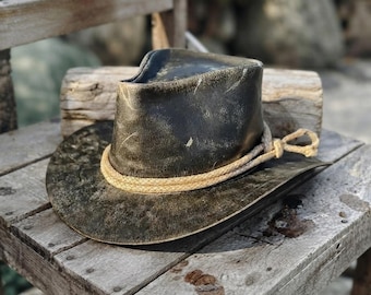 Arthur Morgan Cowboyhatt för män Western Handgjord Äkta Kohud Läder