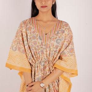 Block Print Kaftan, Kaftan für Frauen, Kaftan für Frauen Plus Größe, Strandbekleidung für Frauen, Mutterschaft Kaftan, Strand Cover Up